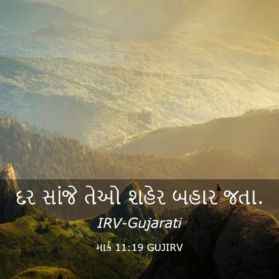 Picture 03 - માર્ક 11:19 GUJIRV - દર સાંજે તેઓ શહેર - Bible Verse Picture