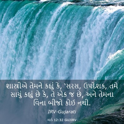 Picture 03 - માર્ક 12:32 GUJIRV - શાસ્ત્રીએ તેમને - Bible Verse Picture