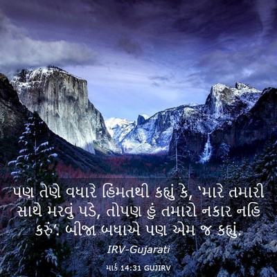 Picture 03 - માર્ક 14:31 GUJIRV - પણ તેણે વધારે - Bible Verse Picture
