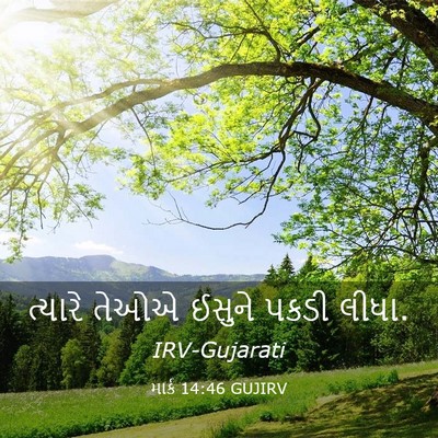 Picture 03 - માર્ક 14:46 GUJIRV - ત્યારે તેઓએ ઈસુને - Bible Verse Picture