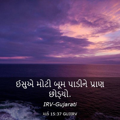 Picture 03 - માર્ક 15:37 GUJIRV - ઈસુએ મોટી બૂમ - Bible Verse Picture