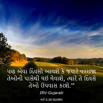 Picture 03 - માર્ક 2:20 GUJIRV - પણ એવા દિવસો આવશે - Bible Verse Picture
