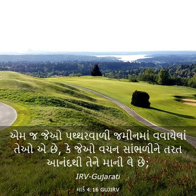 Picture 03 - માર્ક 4:16 GUJIRV - એમ જ જેઓ પથ્થરવાળી - Bible Verse Picture