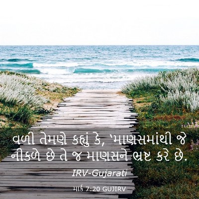 Picture 03 - માર્ક 7:20 GUJIRV - વળી તેમણે કહ્યું - Bible Verse Picture