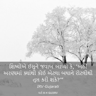 Picture 03 - માર્ક 8:4 GUJIRV - શિષ્યોએ ઈસુને - Bible Verse Picture