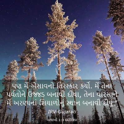 Picture 03 - માલાખી 1:3 GUJIRV - પણ મેં એસાવનો - Bible Verse Picture