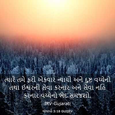 Picture 03 - માલાખી 3:18 GUJIRV - ત્યારે તમે ફરી - Bible Verse Picture