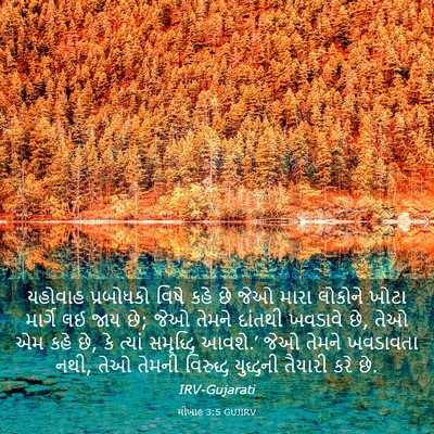Picture 03 - મીખાહ 3:5 GUJIRV - યહોવાહ પ્રબોધકો - Bible Verse Picture