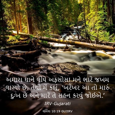 Picture 03 - યર્મિયા 10:19 GUJIRV - અમારા ઘાને લીધે - Bible Verse Picture