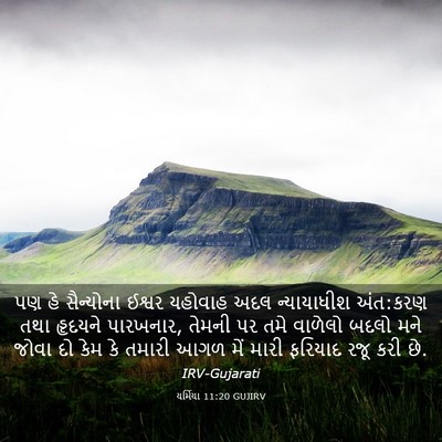 Picture 03 - યર્મિયા 11:20 GUJIRV - પણ હે સૈન્યોના - Bible Verse Picture