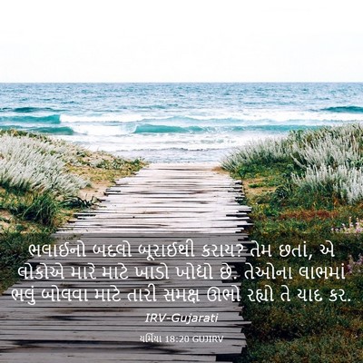 Picture 03 - યર્મિયા 18:20 GUJIRV - ભલાઈનો બદલો - Bible Verse Picture