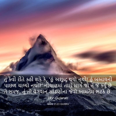 Picture 03 - યર્મિયા 2:23 GUJIRV - તું કેવી રીતે કહી - Bible Verse Picture