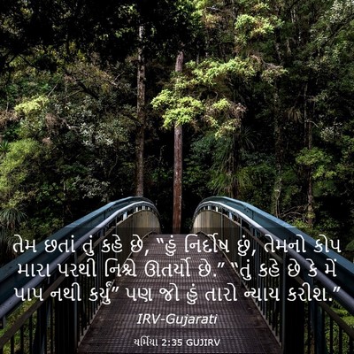 Picture 03 - યર્મિયા 2:35 GUJIRV - તેમ છતાં તું કહે - Bible Verse Picture