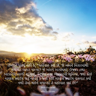 Picture 03 - યર્મિયા 2:6 GUJIRV - તેઓએ પૂછ્યું નહી - Bible Verse Picture