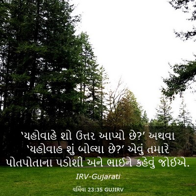 Picture 03 - યર્મિયા 23:35 GUJIRV - ‘યહોવાહે શો ઉત્તર - Bible Verse Picture
