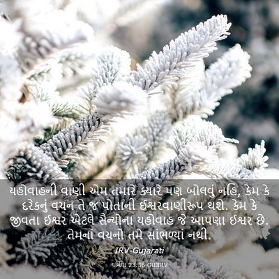 Picture 03 - યર્મિયા 23:36 GUJIRV - યહોવાહની વાણી એમ - Bible Verse Picture