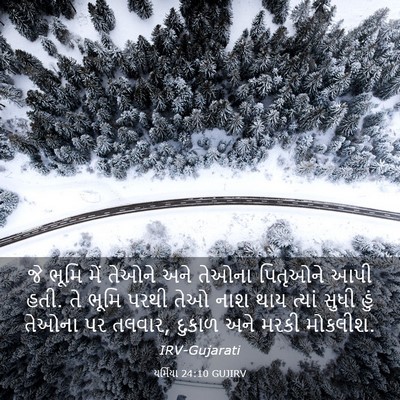 Picture 03 - યર્મિયા 24:10 GUJIRV - જે ભૂમિ મેં તેઓને - Bible Verse Picture