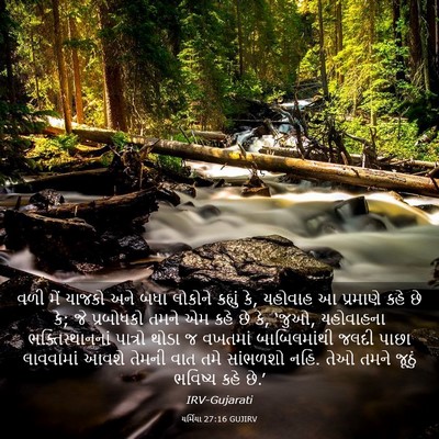 Picture 03 - યર્મિયા 27:16 GUJIRV - વળી મેં યાજકો અને - Bible Verse Picture
