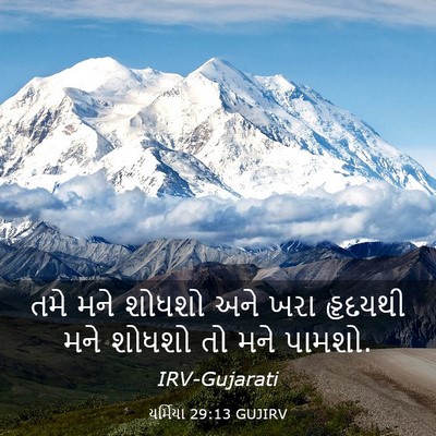 Picture 03 - યર્મિયા 29:13 GUJIRV - તમે મને શોધશો અને - Bible Verse Picture