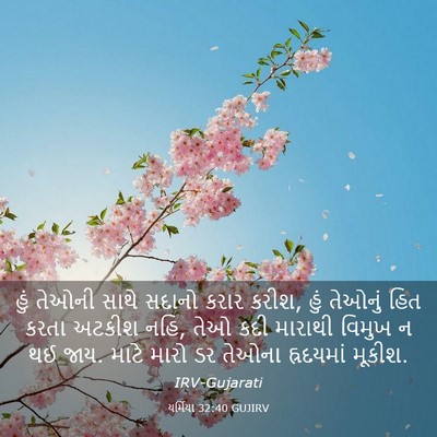 Picture 03 - યર્મિયા 32:40 GUJIRV - હું તેઓની સાથે - Bible Verse Picture