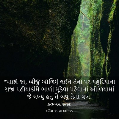 Picture 03 - યર્મિયા 36:28 GUJIRV - “પાછો જા, બીજું - Bible Verse Picture