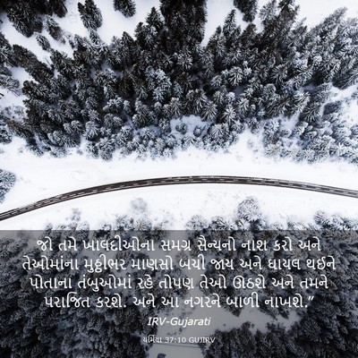 Picture 03 - યર્મિયા 37:10 GUJIRV - જો તમે ખાલદીઓના - Bible Verse Picture