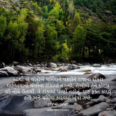 Picture 03 - યર્મિયા 38:6 GUJIRV - આથી એ લોકોએ - Bible Verse Picture