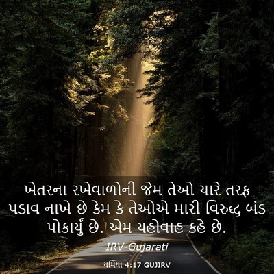 Picture 03 - યર્મિયા 4:17 GUJIRV - ખેતરના રખેવાળોની - Bible Verse Picture