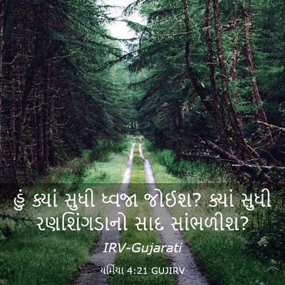Picture 03 - યર્મિયા 4:21 GUJIRV - હું ક્યાં સુધી - Bible Verse Picture