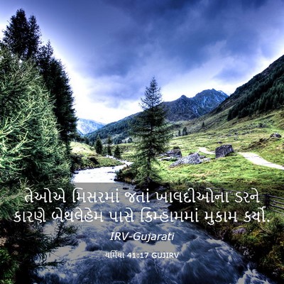 Picture 03 - યર્મિયા 41:17 GUJIRV - તેઓએ મિસરમાં જતાં - Bible Verse Picture