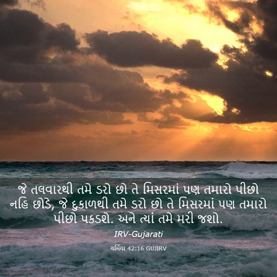 Picture 03 - યર્મિયા 42:16 GUJIRV - જે તલવારથી તમે ડરો - Bible Verse Picture