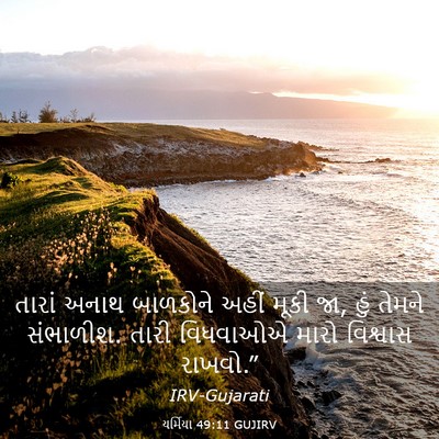 Picture 03 - યર્મિયા 49:11 GUJIRV - તારાં અનાથ - Bible Verse Picture