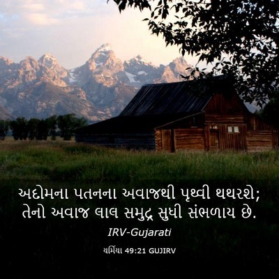 Picture 03 - યર્મિયા 49:21 GUJIRV - અદોમના પતનના - Bible Verse Picture