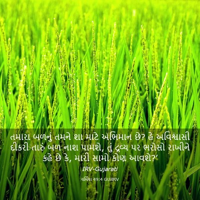 Picture 03 - યર્મિયા 49:4 GUJIRV - તમારા બળનું તમને - Bible Verse Picture