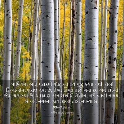 Picture 03 - યર્મિયા 51:30 GUJIRV - બાબિલના અતિ - Bible Verse Picture