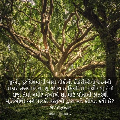 Picture 03 - યર્મિયા 8:19 GUJIRV - જુઓ, દૂર દેશમાંથી - Bible Verse Picture