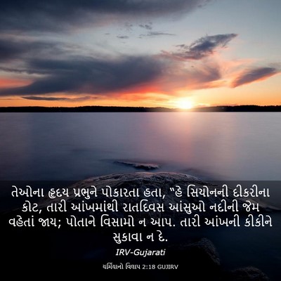 Picture 03 - યર્મિયાનો વિલાપ 2:18 GUJIRV - તેઓના હૃદય - Bible Verse Picture