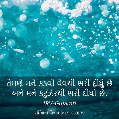 Picture 03 - યર્મિયાનો વિલાપ 3:15 GUJIRV - તેમણે મને કડવી - Bible Verse Picture