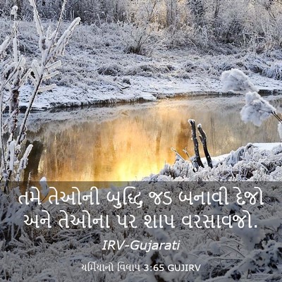 Picture 03 - યર્મિયાનો વિલાપ 3:65 GUJIRV - તમે તેઓની બુદ્ધિ - Bible Verse Picture