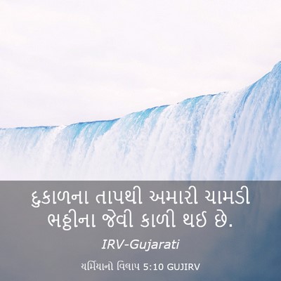 Picture 03 - યર્મિયાનો વિલાપ 5:10 GUJIRV - દુકાળના તાપથી - Bible Verse Picture