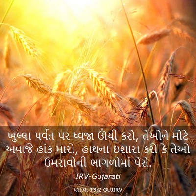Picture 03 - યશાયા 13:2 GUJIRV - ખુલ્લા પર્વત પર - Bible Verse Picture