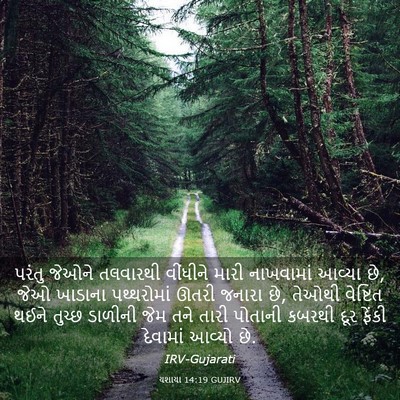 Picture 03 - યશાયા 14:19 GUJIRV - પરંતુ જેઓને - Bible Verse Picture