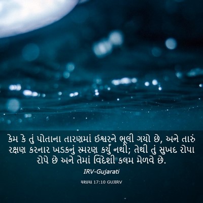 Picture 03 - યશાયા 17:10 GUJIRV - કેમ કે તું પોતાના - Bible Verse Picture