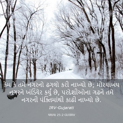 Picture 03 - યશાયા 25:2 GUJIRV - કેમ કે તમે નગરનો - Bible Verse Picture