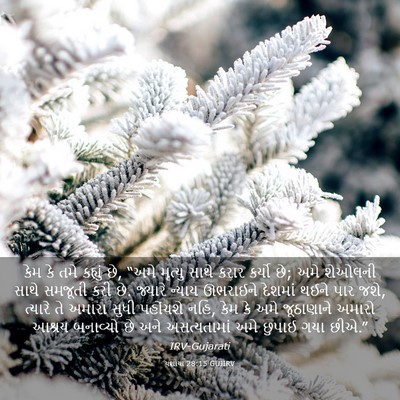 Picture 03 - યશાયા 28:15 GUJIRV - કેમ કે તમે કહ્યું - Bible Verse Picture