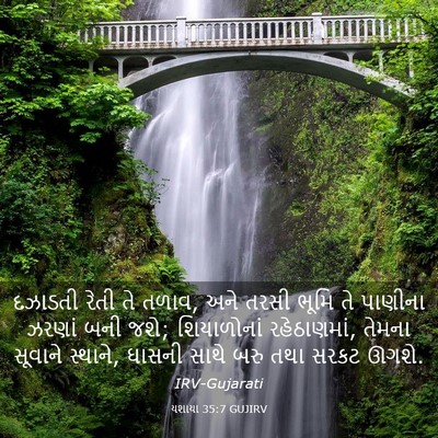 Picture 03 - યશાયા 35:7 GUJIRV - દઝાડતી રેતી તે - Bible Verse Picture
