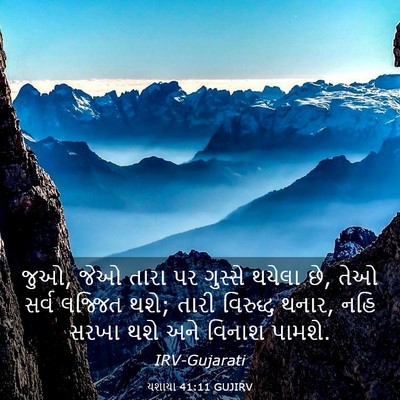 Picture 03 - યશાયા 41:11 GUJIRV - જુઓ, જેઓ તારા પર - Bible Verse Picture