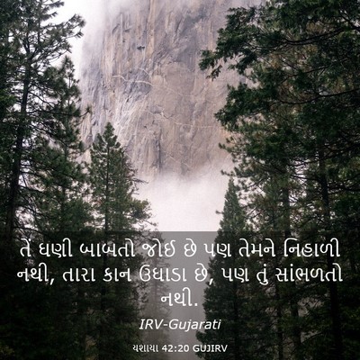 Picture 03 - યશાયા 42:20 GUJIRV - તેં ઘણી બાબતો જોઈ - Bible Verse Picture