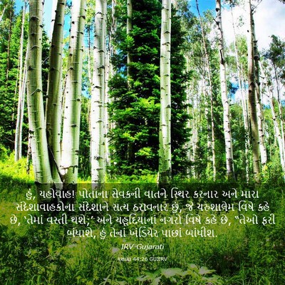 Picture 03 - યશાયા 44:26 GUJIRV - હું, યહોવાહ! પોતાના - Bible Verse Picture