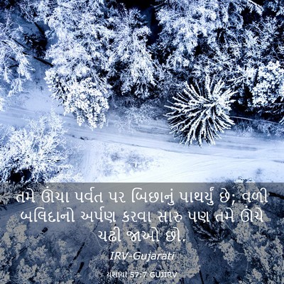 Picture 03 - યશાયા 57:7 GUJIRV - તમે ઊંચા પર્વત પર - Bible Verse Picture